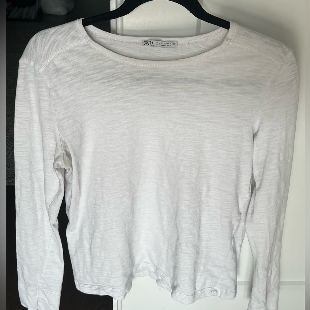 Zara White Long sleeve Medium